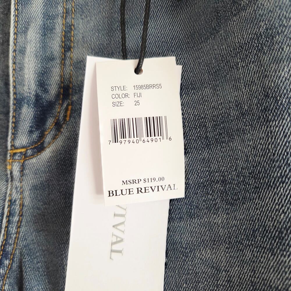 Blue Revival Quinn Mid Rise Straight Leg Ankle Jeans - Size 25 - Picture 5 of 12